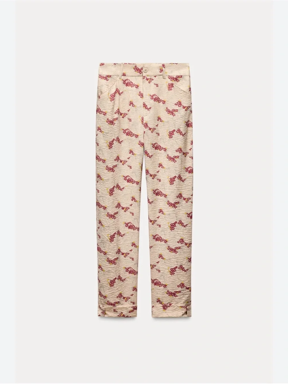 Zara Floral Cottagecore Straight Leg Pants Small